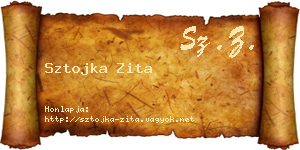 Sztojka Zita névjegykártya